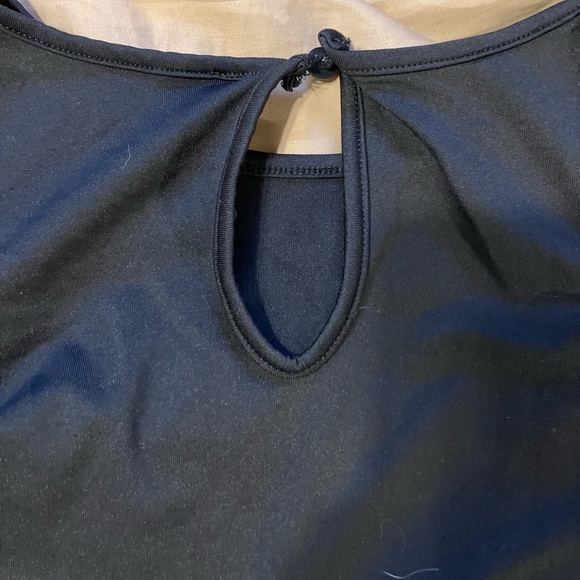 BLACK COLD SHOULDER 3/4 SLEEVE TOP - Picture 5 of 6